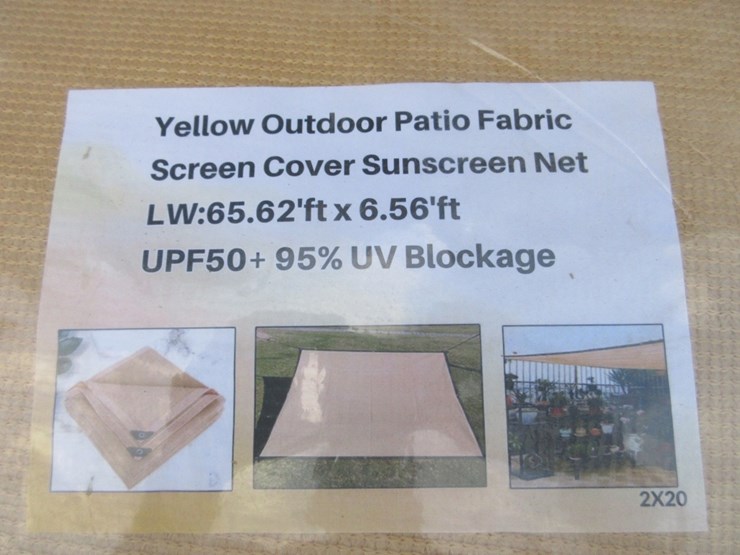 (2)-new-unused-yellow-outdoor-patio-fabric-screen,-image-4