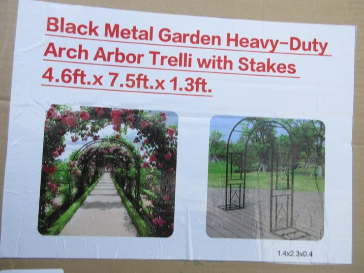 new-unused-4.6'-x-7.5'-x-1.3'-arch-arbor-trelli,-image-3