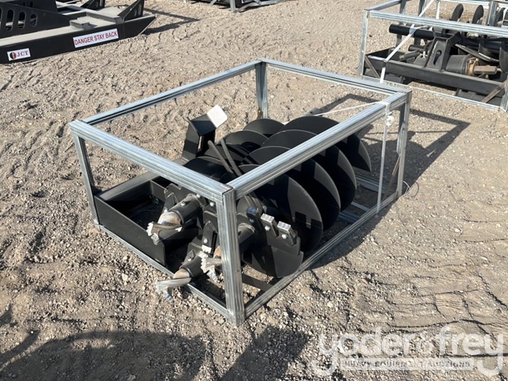 unused-jct-hydraulic-auger-drive-c/w-quick-attach-bits,-9",-12",-18",-special-alloy-bits-to-suit-skidsteer-image-3