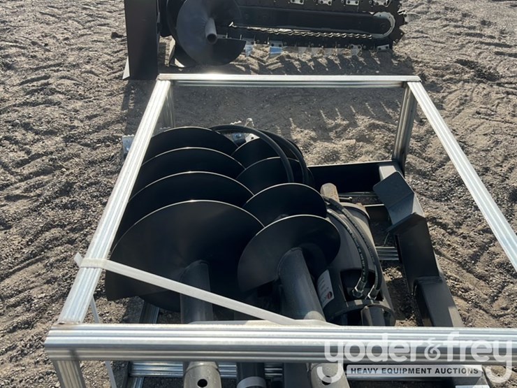 unused-jct-hydraulic-auger-drive-c/w-quick-attach-bits,-9",-12",-18",-special-alloy-bits-to-suit-skidsteer-image-5