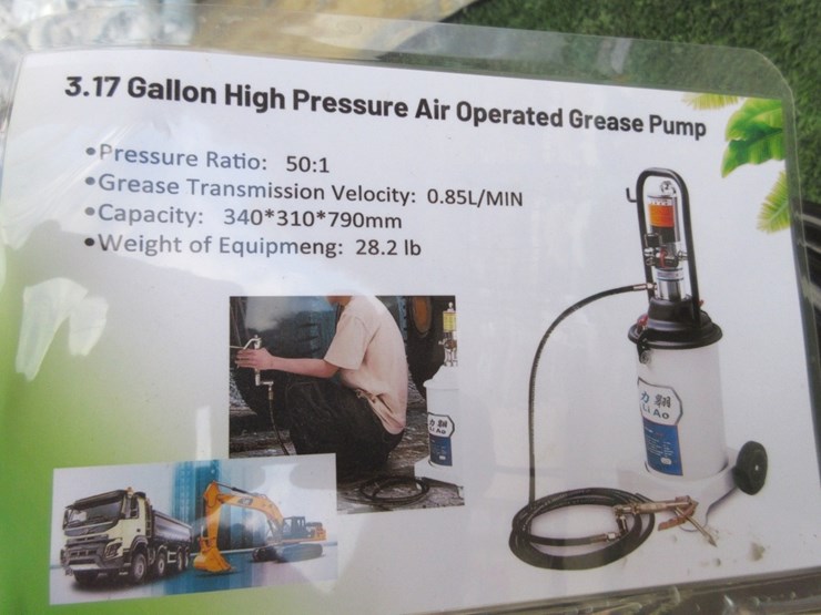 new-unused-3.17-gallon-air-operated-grease-pump,-image-3