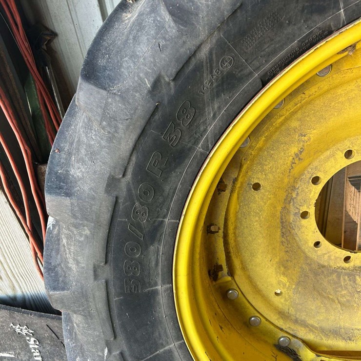 JD front dual tires and spacers