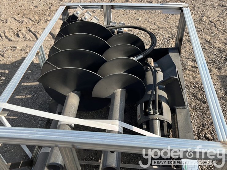 unused-jct-hydraulic-auger-drive-c/w-quick-attach-bits,-9",-12",-18",-special-alloy-bits-to-suit-skidsteer-image-5