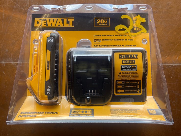 #25-•-dewalt-lithium-battery-and-charger-image-1