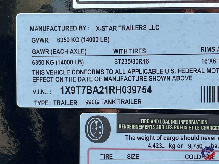 unused-2024-x-star-16’-/-990-gal.-t/a-tanker-tag-trailer-image-13