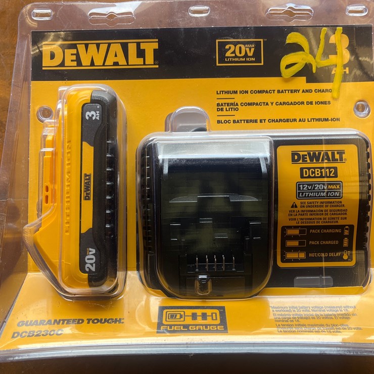 #24 • DEWALT LITHIUM BATTERY AND CHARGER