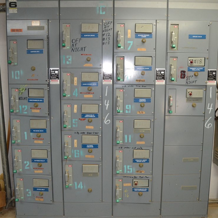 SQUARE D MCC PANEL W/ 1 SIZE 3 STARTER W/ 2-SIZE 2 STARTERS W/ 11 SIZE 1 STARTER W/ 3 VARIABLE DRIVES