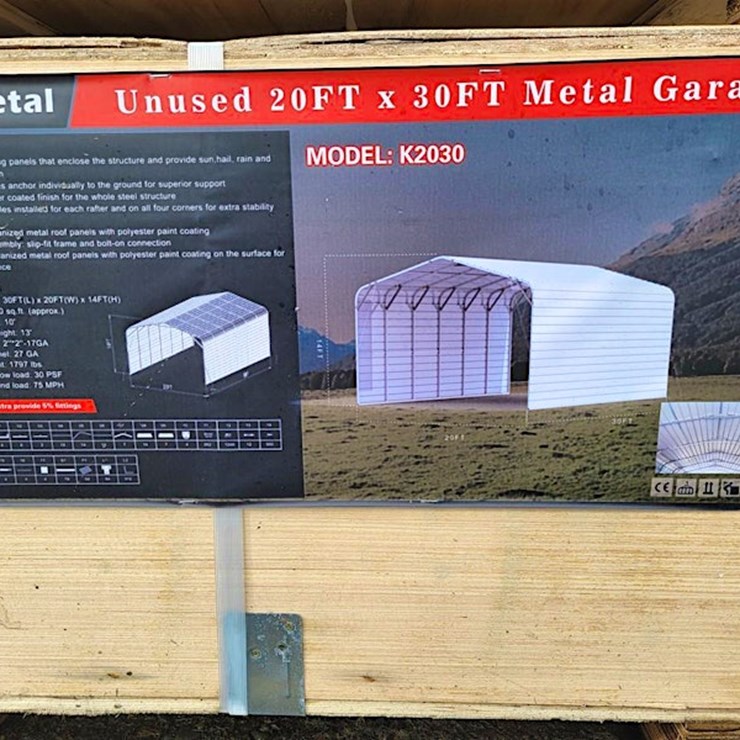 KJ Metal Garage, 20' x 30', m/n- K2030