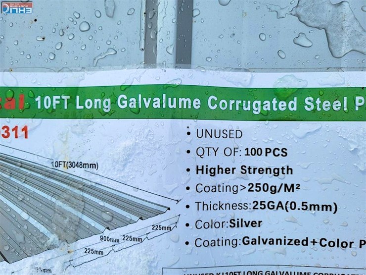 (100-pcs.)-of-kj-10'-galvalume-corrugated-steel-panel---m/n-k0311-image-5