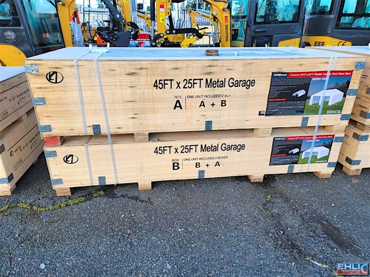 kj-double-garage-steel-barn-shed,-45'-x-25',-m/n--k4525-image-2