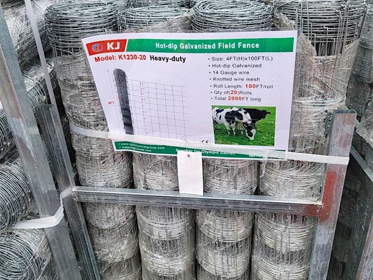 (20)-rolls-of-kj-galvanized-wire-fencing,-48"-x-100',-m/n-k1230-20-image-1