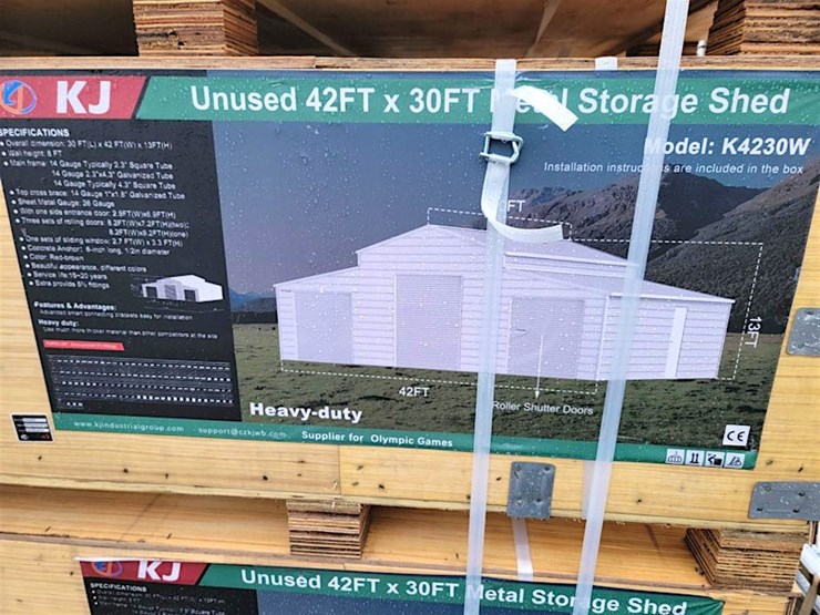 kj-triple-garage-metal-shed,-42'-x-30',-m/n--k4230w-image-1