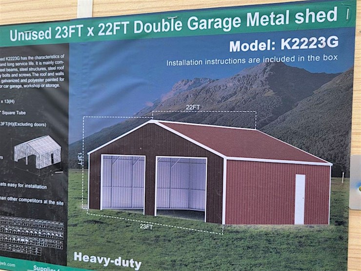 kj-single-garage-metal-shed,-12'-x-20',-m/n-k1220-image-5