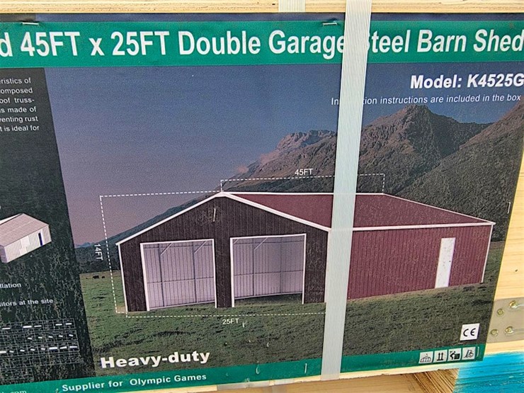 kj-double-garage-steel-barn-shed,-45'-x-25',-m/n--k4525g-image-5