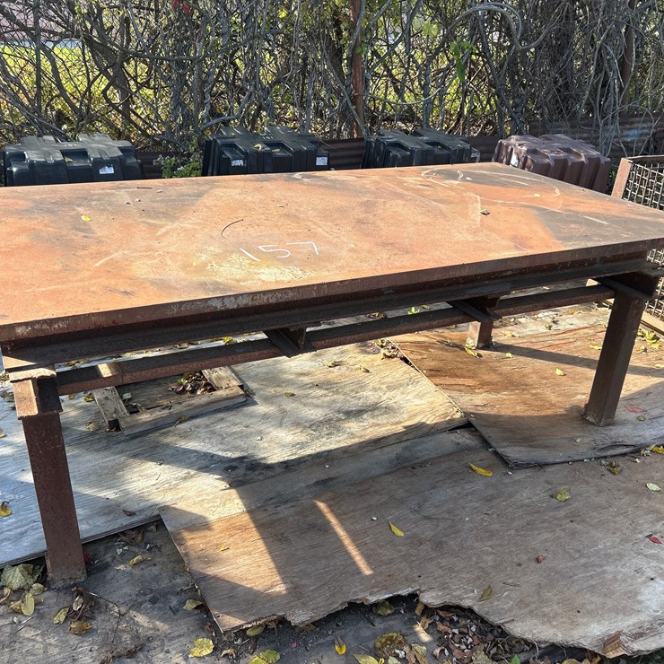 #157 • 50” x 8’ x1-1/2” Steel Welding Table