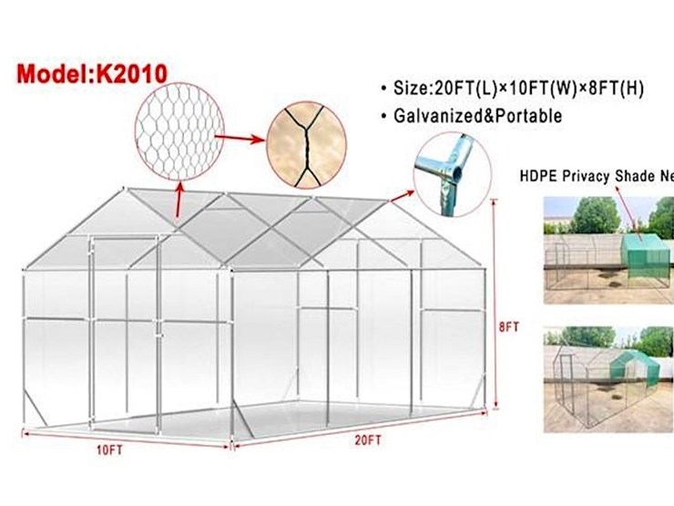 kj-galvanized-chicken-coop,-20'-x-10'-x-8',-m/n--k2010-image-1