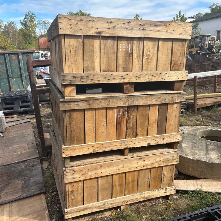 #134 • (3) 47” x 48” Wood Bins