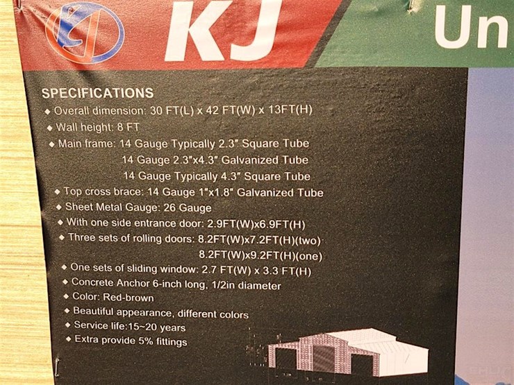 kj-triple-garage-metal-shed,-42'-x-30'-m/n--k4230g-image-5
