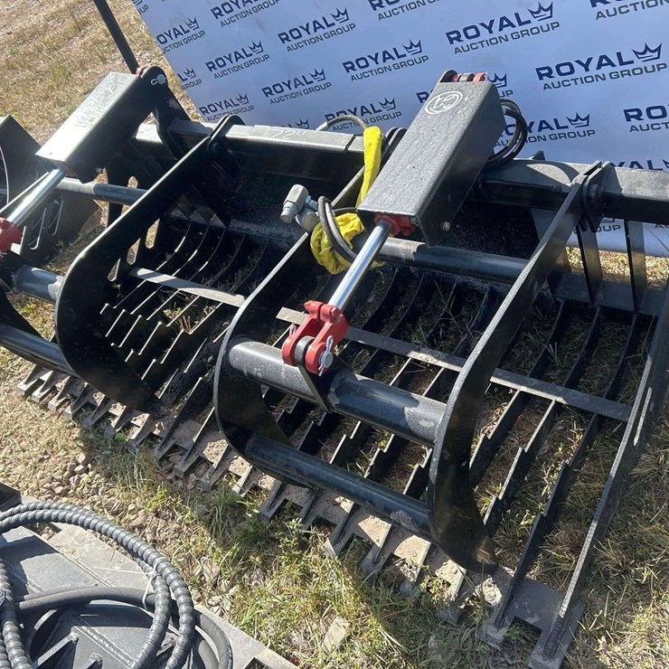 72in Dual Cylinder Brush Grapple Skid Steer Attachment