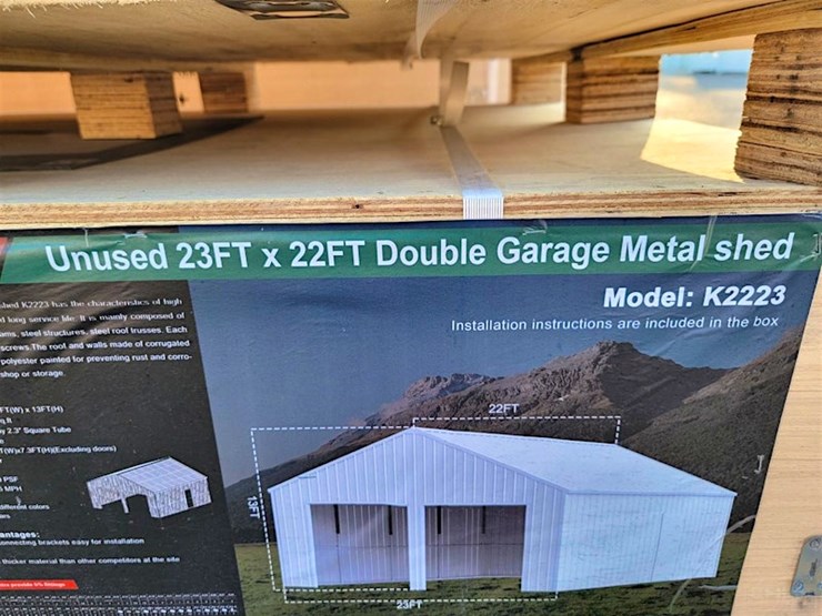kj-double-garage-metal-shed,-23'-x-22',-m/n--k2223-image-4