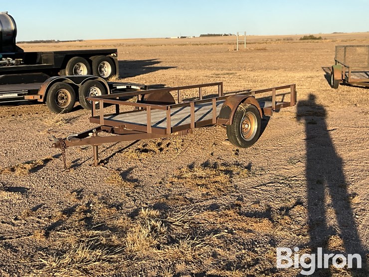 shop-built-4’x10’-s/a-tilt-deck-utility-trailer-image-1