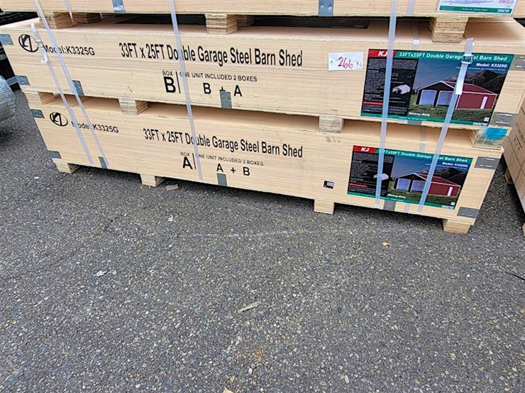 kj-double-garage-steel-barn-shed,-45'-x-25',-m/n--k4525g-image-2