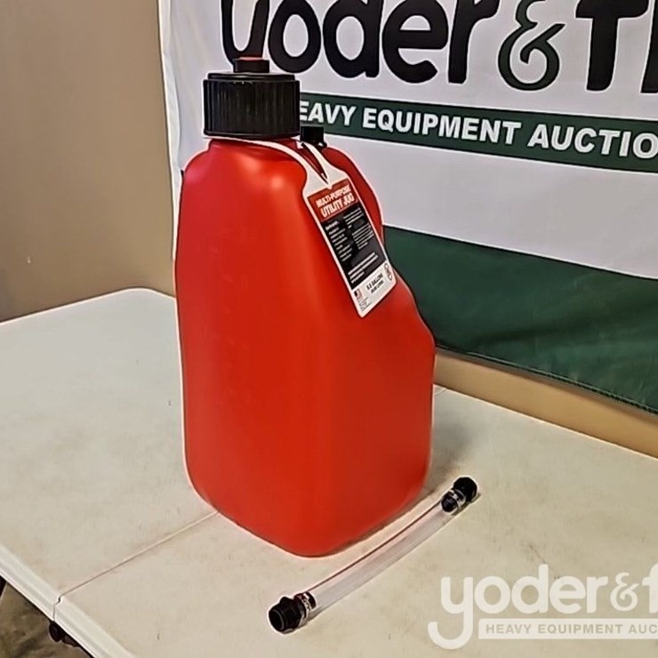 Unused 5 Gal Liquid Utility Jug-Red