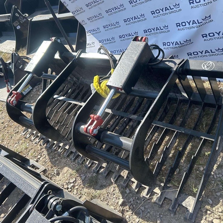 78in Dual Cylinder Brush Grapple Skid Steer Attachment