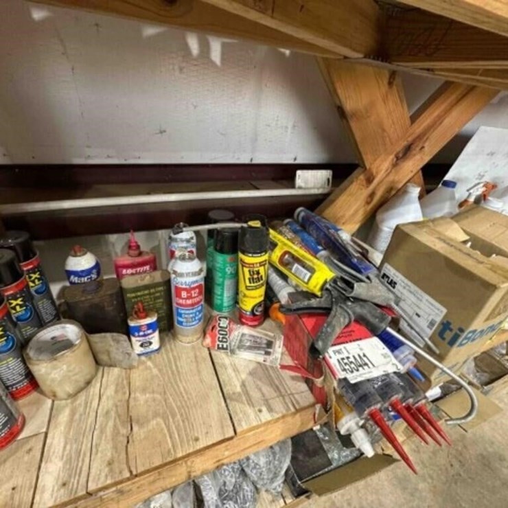 Contents of Shelf-sealants, caulking, cleaners