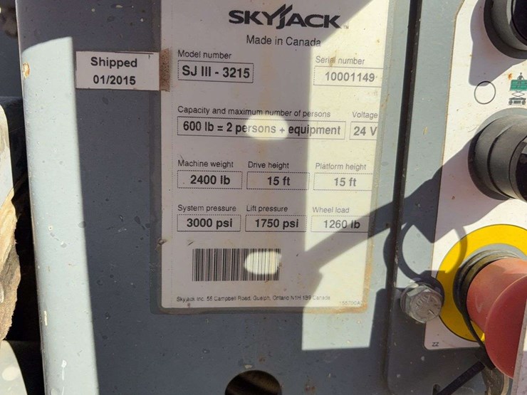 2015-skyjack-sj3215-electric-scissor-lift-105.9-hours,-everything-works-as-it-should,-21ft-working-height-image-11