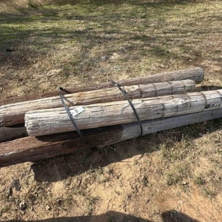 5- line posts, 1 railroad tie- 7’-9’ long
