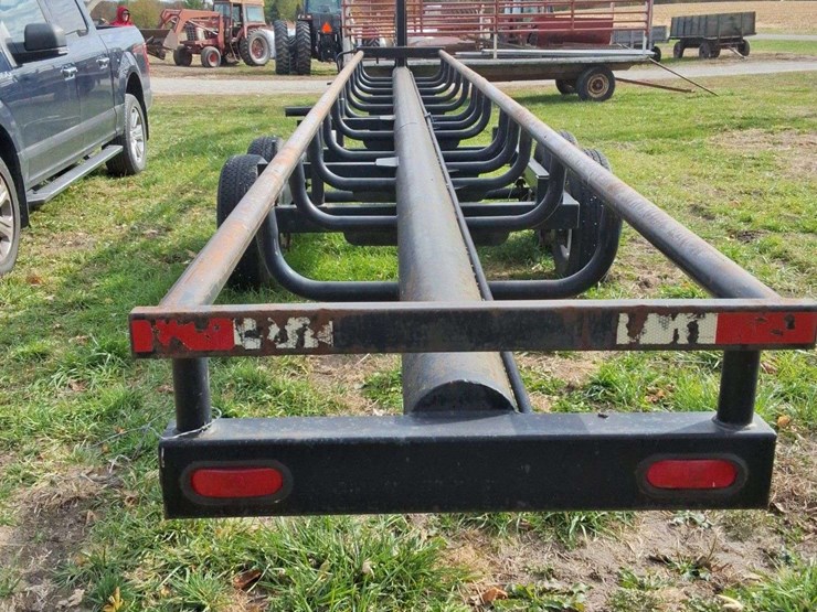 ez-haul-hay-handler-round-bale-trailer,-tandem-axle,-30ft,-with-self-tipping-image-7