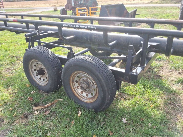 ez-haul-hay-handler-round-bale-trailer,-tandem-axle,-30ft,-with-self-tipping-image-6