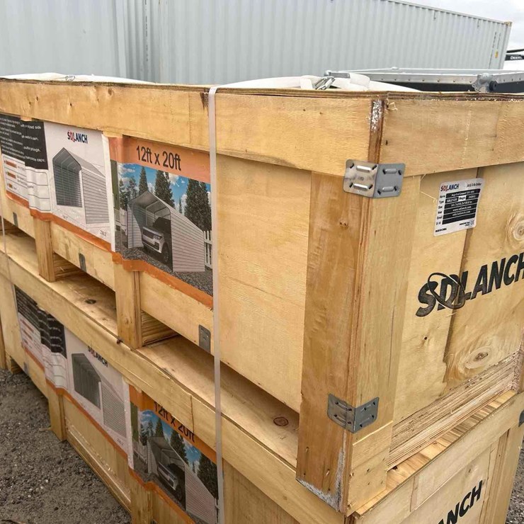 Unused 12x20 Carport W/ Enclosed Sides