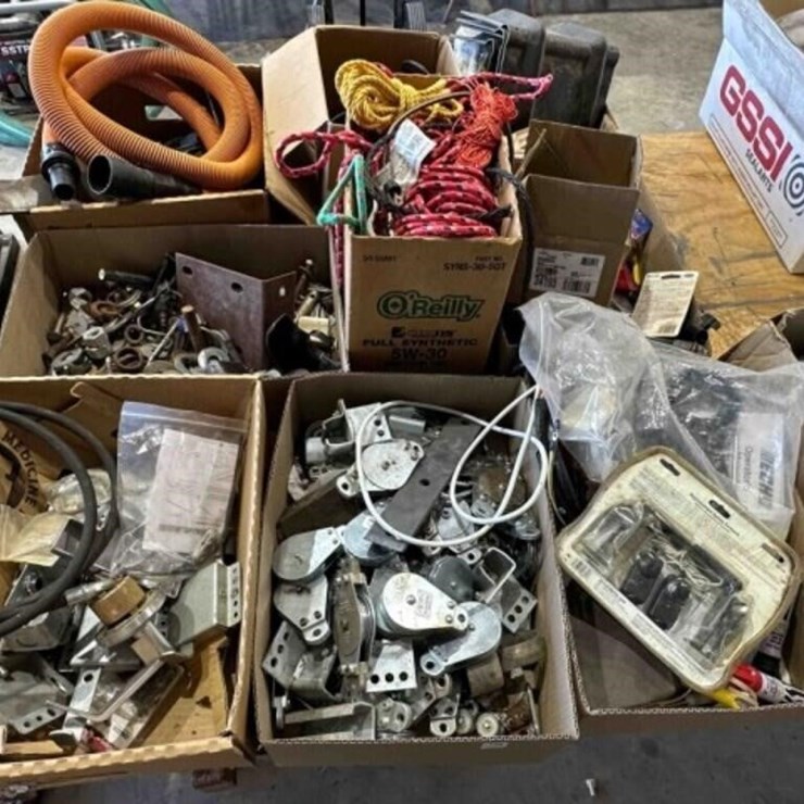Assorted Hardware- nuts, bolts, rope, etc.