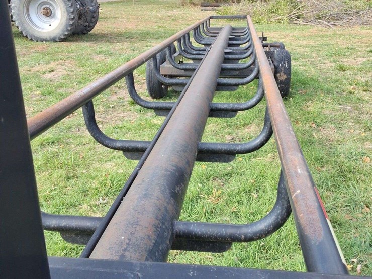 ez-haul-hay-handler-round-bale-trailer,-tandem-axle,-30ft,-with-self-tipping-image-5