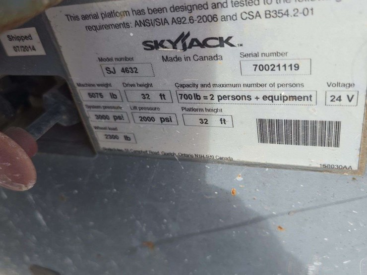 2015-skyjack-sj4632-electric-scissor-lift-297.9-hours,-everything-works-as-it-should,-38ft-working-height-image-7