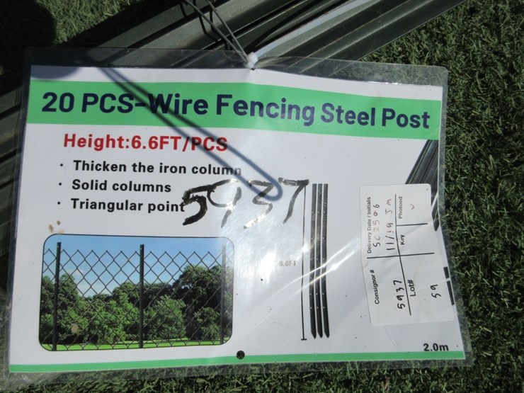 (20)-new-unused-6.6'-wire-fencing-steel-posts-image-3