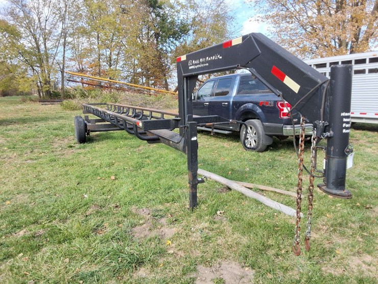 ez-haul-hay-handler-round-bale-trailer,-tandem-axle,-30ft,-with-self-tipping-image-3
