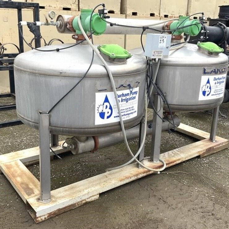 Set of (2) LAKOS 48" S.S. Media Filter Pots