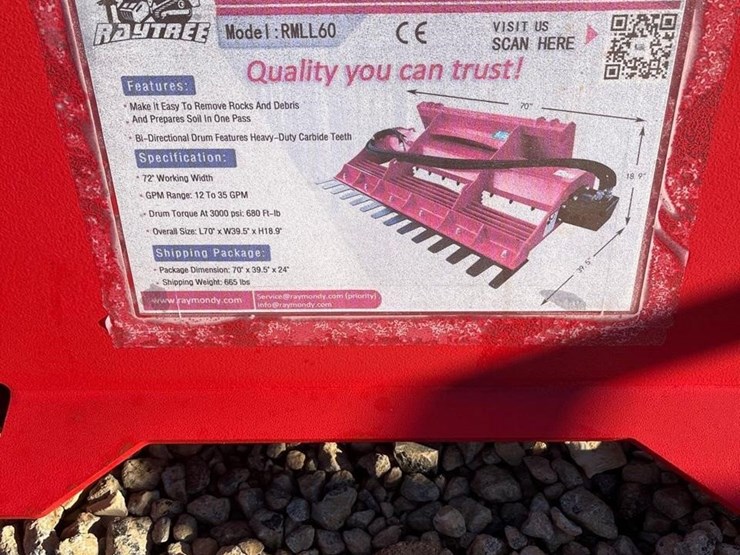 raytree-60in-power-rake-land-level-skid-steer-atta-image-4