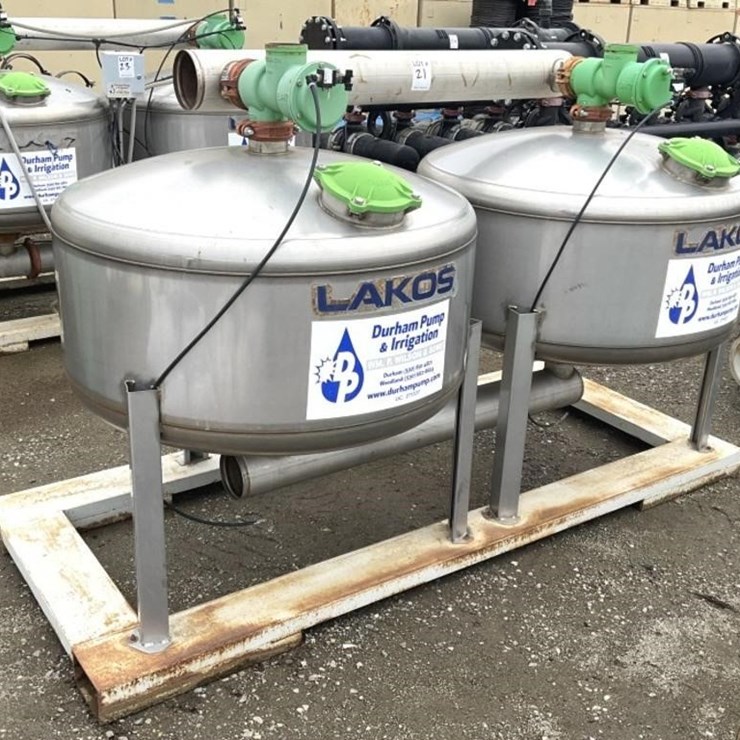 Set of (2) LAKOS 48" S.S. Media Filter Pots