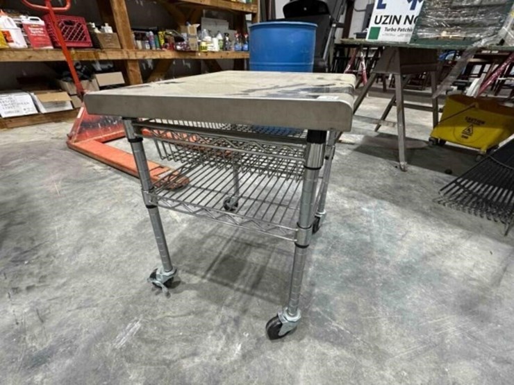 metal-wire-cart-w/stainless-top-image-3