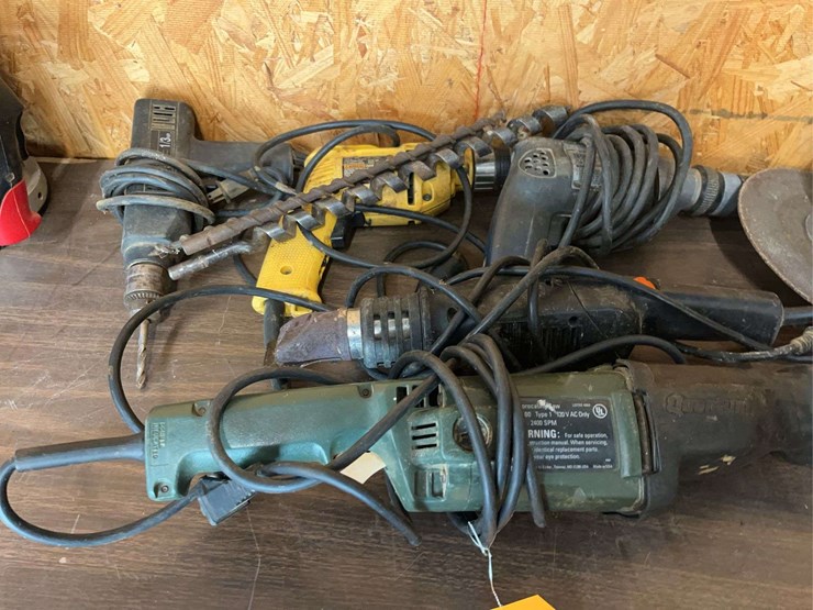 (6)-sawzall,-angle-grinder,-heatgun,-(3)-drills-image-4