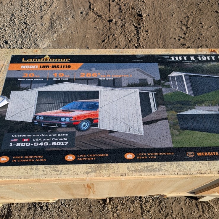 Landhonor 11'x19' Metal Garage/Shed W/ Double
