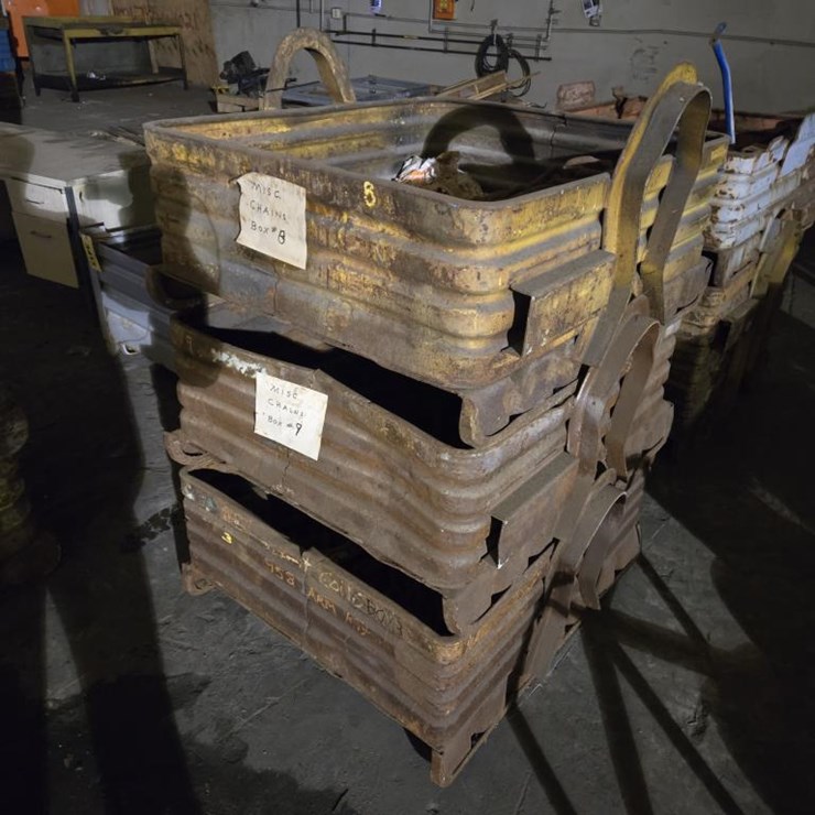 #3416 • (3) Steel Crates w/ Heavy Duty Chains