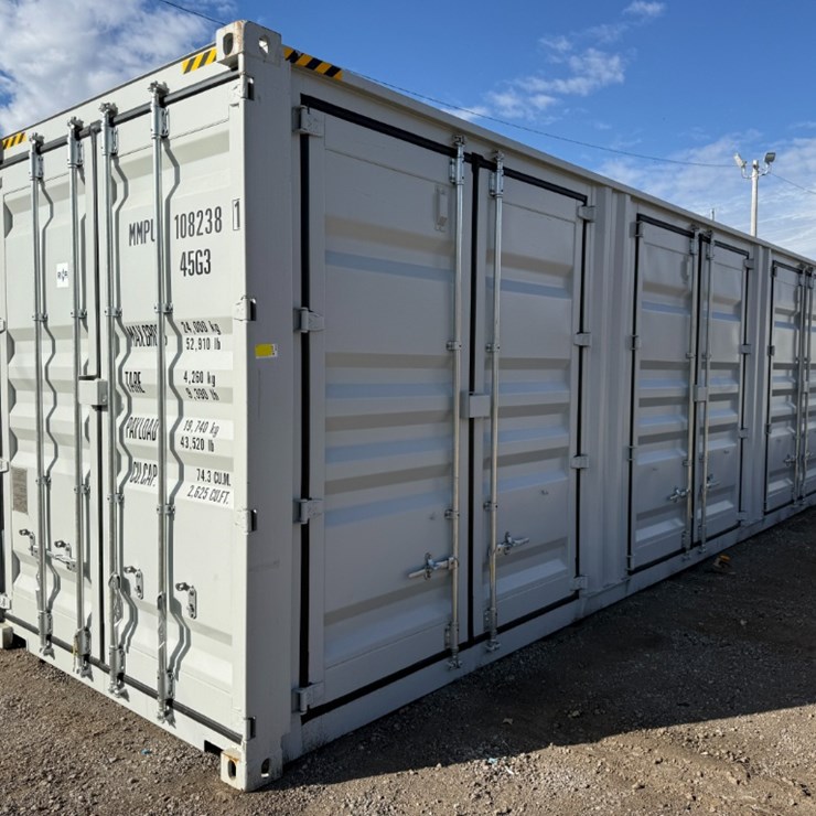 40' High Side 1 Trip Shipping Container w/ 4 Side Doors