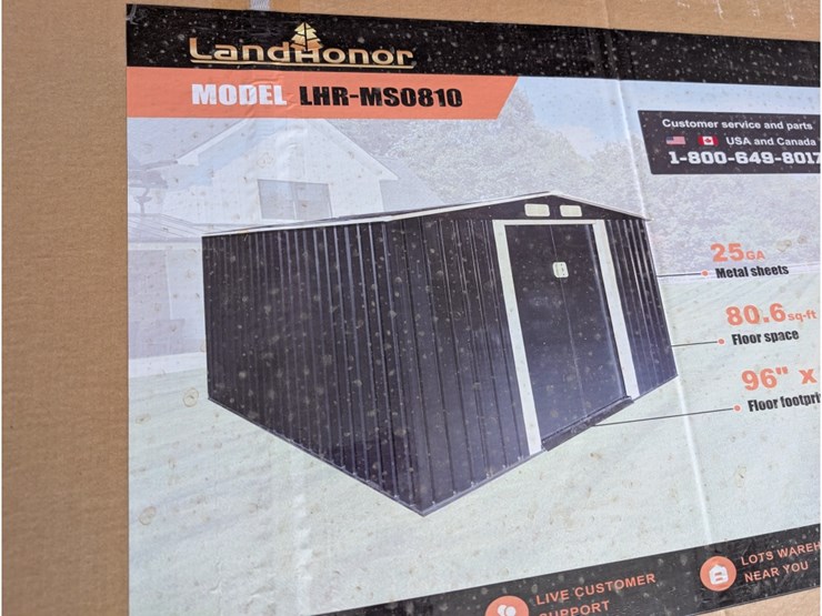 landhonor-8'x10'-galvanized-apex-roof-metal-shed-image-1