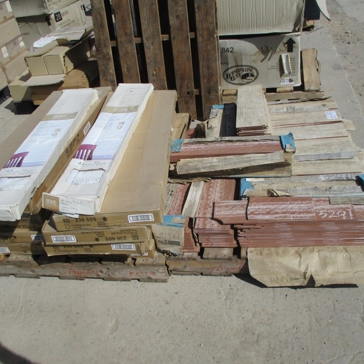 Lot Of Ceramic Tiles & Faux Wood Blinds