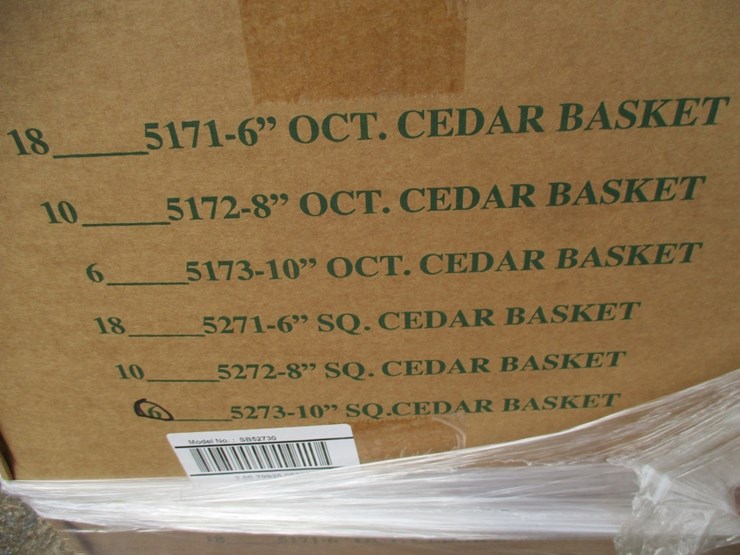 lot-of-square-cedar-wooden-plant-baskets,-image-3